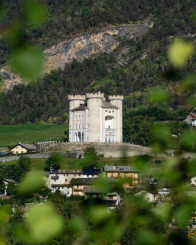a castle on a hill
